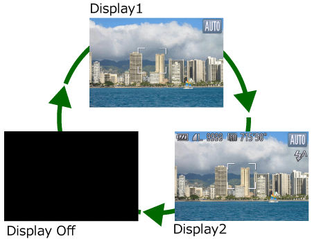 I want to hide information displayed on the screen during shooting.
