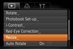 Resizing Images - PowerShot SX410