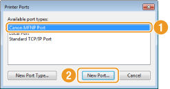 Port Settings to Print in a TCP/IP Environment (MF8580Cdw/MF8280Cw)