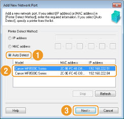 Port Settings to Print in a TCP/IP Environment (MF8580Cdw/MF8280Cw)