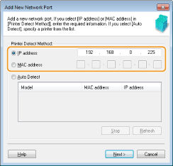 Port Settings to Print in a TCP/IP Environment (MF8580Cdw/MF8280Cw)