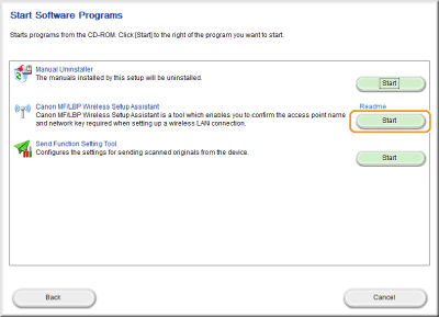 Checking the Access Point Name or Network Key (MF8580Cdw/MF8280Cw)