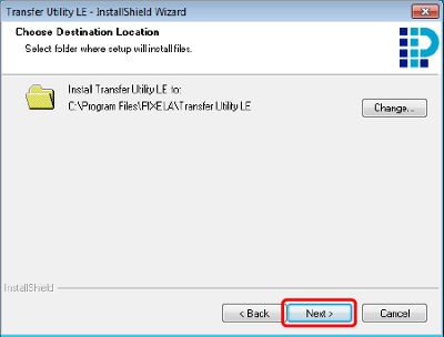 Installing PIXELA Transfer Utility LE