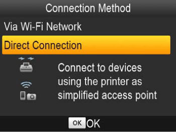 Configure the Printer for a Direct Wireless Connection - CP910