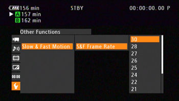Making Settings for Slow & Fast Motion Recording (XF305/XF300)