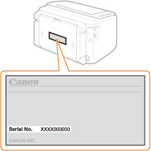Location of the Serial Number (LBP6230dw)