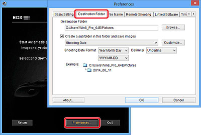 Downloading still images and movies to a computer using EOS Utility Ver ...