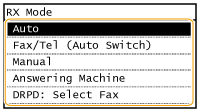 Setting the fax receive mode - MF240 Series