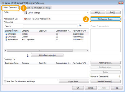 Sending Faxes from Your Computer (PC Fax) - MF220 Series