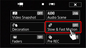 Slow & Fast Motion Recording (VIXIA HF R60/R62/R600)