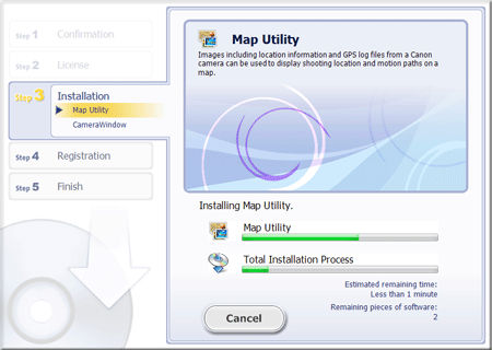 Installing the CameraWindow software to send MP4 movies and photos