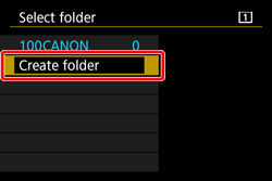 Managing Images in a Camera (Creating a Folder / Numbering a File) (EOS ...