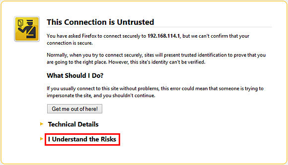 A security alert is displayed when accessing the Printer Information ...