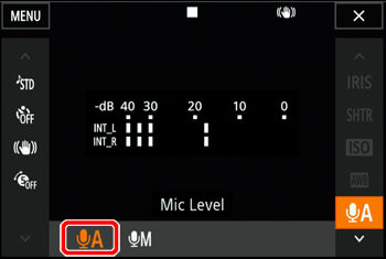 Adjusting the Mic. Level (XC10)
