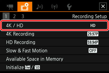 Types of recording modes and changing the recording modes (XC10)