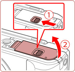 Using a USB cable to charge the camera's battery (Power Shot G5 X)
