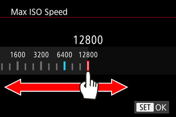 Setting the ISO speed (PowerShot G9 X)