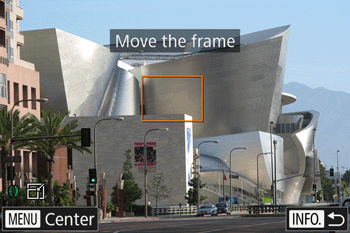 Changing the AF Frame Position and Size (PowerShot G9 X)