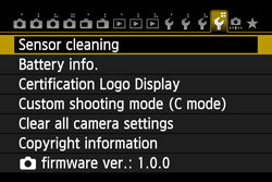 Automatic Sensor Cleaning (EOS 70D)