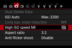 The effects of [High ISO speed noise reduction] on the number of ...