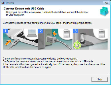 Installing the Driver/Software Via USB for Windows