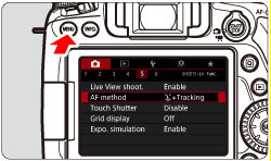 Changing the Camera's Default Settings to Use Live View Shooting (Still ...