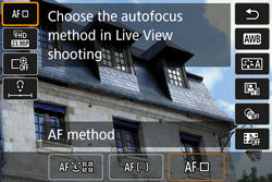 Changing the Camera's Default Settings to Use Live View Shooting (Still ...