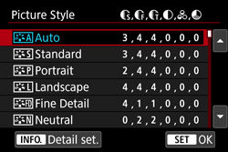 Selecting a Picture Style on the Camera (EOS 80D)
