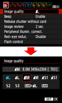 Changing the Camera's Default Settings to Use Live View Shooting (Still ...
