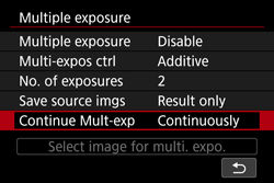 Shooting Multiple Exposures (EOS 5D Mark IV)