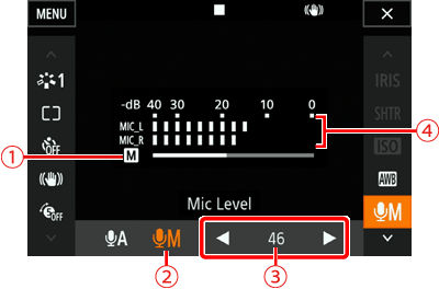 Making Settings for Using a External Microphone (XC15)