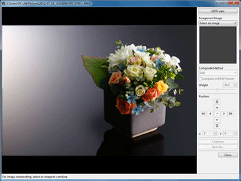 Setting a compositing Images in Digital Photo Professional Ver. 4.x