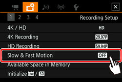 Making Settings for Slow & Fast Motion Recording (XC15)