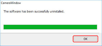 CameraWindow Does not Start (Windows 10)