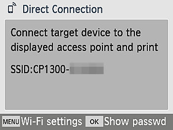 Printing from an iPhone (Wi-Fi Function / Direct Connection) (SELPHY ...