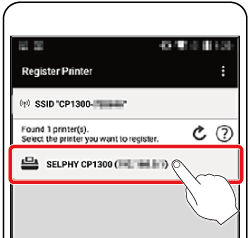 Printing from an Android Smartphone (Wi-Fi Function) (SELPHY CP1300)