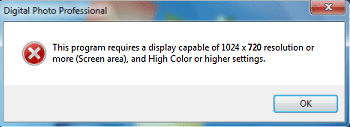 When Attempting to Open Digital Photo Professional, an Error Message ...