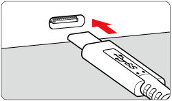 Connecting the Camera To a Computer Using a USB Cable (EOS R)