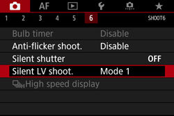 Configuring Silent Shooting (EOS R)