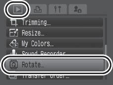 How to rotate an image in playback PowerShot G10.
