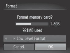 Procedure for formatting the CF card PowerShot G11.