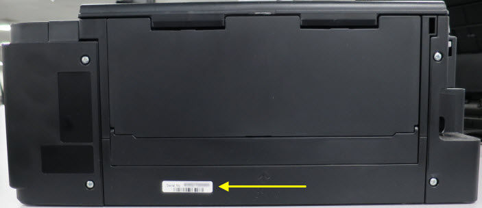 Serial Number Location - G5020