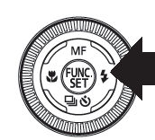 Procedure for changing flash modes PowerShot G9.