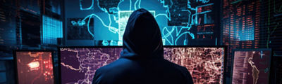 hacker looking at screen