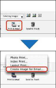 How to email an image using ImageBrowser v6.2.