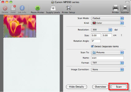 Use the Image Capture Driver for Scanners on a Mac