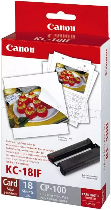 Selphy CP1300 Canon Selphy série Modèle d'imprimante Canon Cartouches  d'encre Canon KP-108IP/IN 3 cartouches + papier format carte postale  (d'origine) kp-108ip