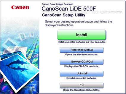 Run the CanoScan Setup CD Manually (LiDE 500F)