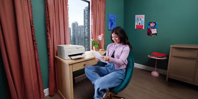 Student sitting at desk