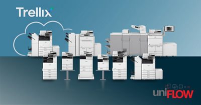 Uniflow printers with Trellix logo